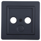 Berker Q1 Centraalplaat Radio/TV Antraciet