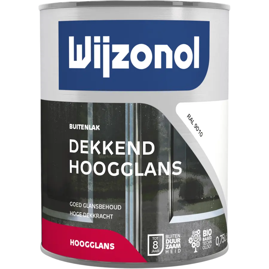 Wijzonol lak dekkend RAL 9010 gebroken wit hoogglans 750 ml