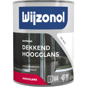 Wijzonol lak dekkend RAL 9010 gebroken wit hoogglans 750 ml