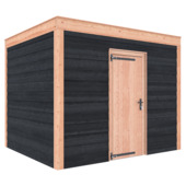 Tuinhuis Douglas hout Zweets rabat onbehandeld zwart 305 x 255 cm