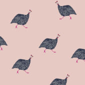 Vliesbehang Joules Guinea Fowl Roze 118566