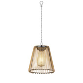 Solar LED lantaarn rotan hoogte 18 cm