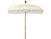 Parasol Bali macramé wit Ø185 cm