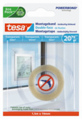 Tesa transparante montagetape 20 kg/m 1,5 m