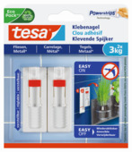 Tesa verstelbare klevende spijkers tegels en metaal 3 kg 2 stuks