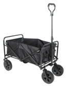 Bolderkar kunststof zwart 84 x 53,5 x 117 cm