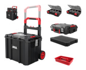 SKIL Gereedschapswagen / gereedschapstrolley met 4-in-1 grote stapelbare gereedschapskoffer set