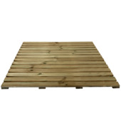 Vlondertegel reliëf grenen hout geïmpregneerd 100 x 100 cm