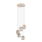 EGLO hanglamp Romazzina Ø50 cm 5-lichts zandkleur