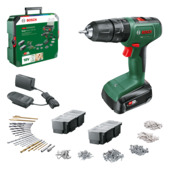 Bosch 18V klopboor EasyImpact incl. 1.5Ah accu+lader en 241-delige accessoireset in luxe koffer