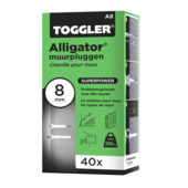 Toggler alligatorplug A8 8 mm 40 stuks