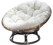 Loungestoel Papasan bruin rotan