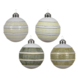 Kerstbal glas groen beige per stuk