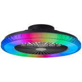 Brilliant plafondventilator Badria met lamp en RGB functie 40W zwart
