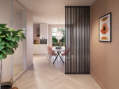 Roomdivider spijlen MDF lava eiken 4 stuks