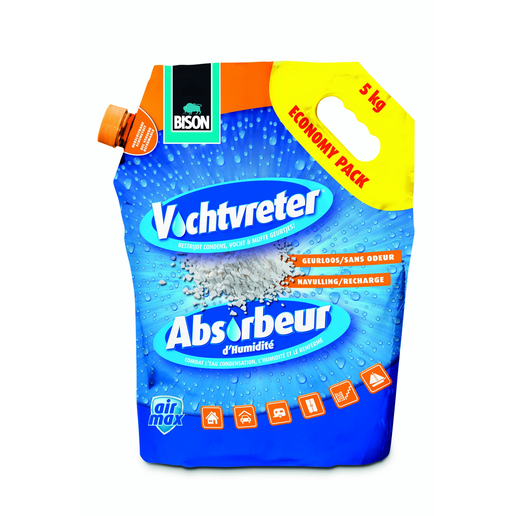 Bison Air Max Navulling Vochtvreter 5 Kg bison kopen in de aanbieding