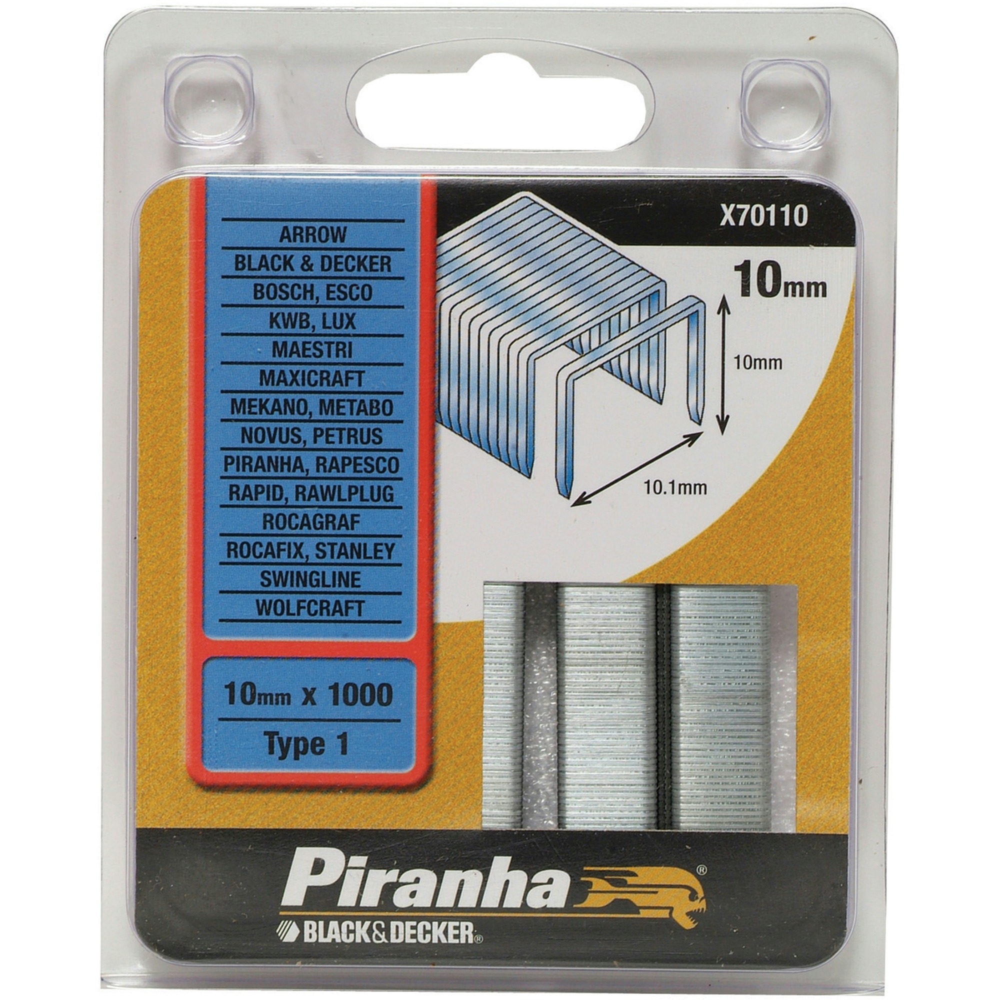 Piranha Nieten Type 1 10 Mm 1000 Stuks X70110 Qz piranha kopen in de aanbieding