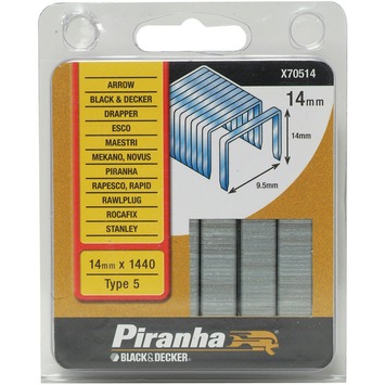 Piranha nieten type 5 14 mm 1440 stuks X70514-QZ