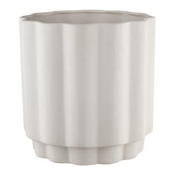 KOTARBAU® Keramische bloempot bloempot diameter 13 cm klassiek wit glad