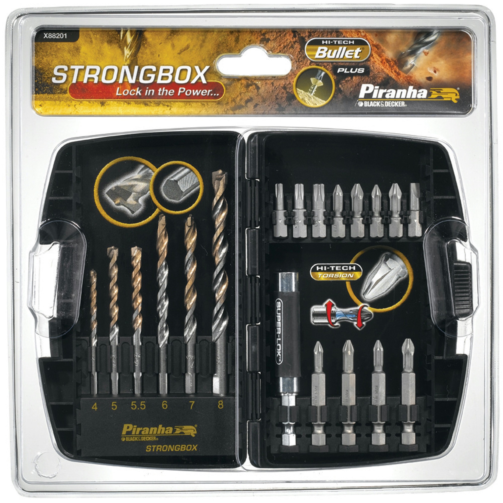 Piranha Hi Tech Steenboor Bitset 19 Delig X88201 Xj piranha kopen in de aanbieding