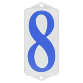 GAMMA huiscijfer 8 emaille wit /blauw