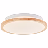 Brilliant plafondlamp Farica Starry wit/hout Ø28 cm 12W IP44 1400lm warm wit