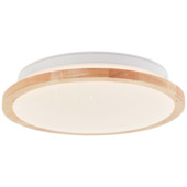 Brilliant plafondlamp Farica Starry wit/hout Ø28 cm 12W IP44 1400lm warm wit