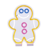 Christmas Goods kerstdecoratie gingerbread acryl met LED verlichting 25x31cm