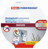Tesa Powerbond Indoor montagetape dubbelzijdig wit 5 m x 19 mm