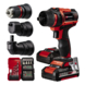 Einhell 18V accuboormachine TE-CD 18/45 Li Kit incl. 2 accu's 2Ah + snellader + 22-delige boren- en bitset + koffer