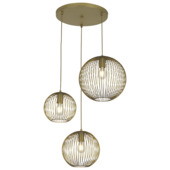 GAMMA Hanglamp Nikki 3-lichts messing Ø60cm