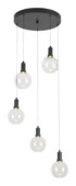 GAMMA Hanglamp Yves 5-lichts zwart Ø44cm