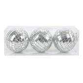 Christmas Goods kerstballenmix 3 stuks disco Ø 8 cm