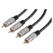 Q-Link tulp kabel 2RCA/2RCA male/male 1.5 meter zwart