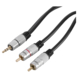 Q-Link tulp/stereo kabel 2RCA/ST3.5mm 2 meter zwart