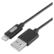 Q-link laadsnoer Iphone USB-A kabel 1 meter zwart