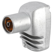 Q-Link coax stekker metaal haaks female kabelkeur