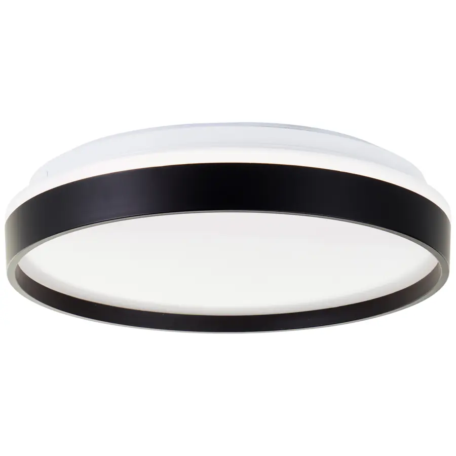 Brilliant plafondlamp Britt zwart dimbaar Ø33 cm 22W 2300lm