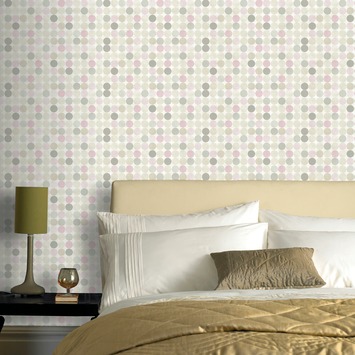 Fresco duplex behang 2218-80 cirkel grijs 10 meter