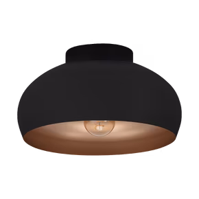 Eglo plafondlamp Mogano Ø 28 cm zwart-koper