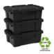 IRIS Powerbox Robuust Opbergbox - 25L - 100% Recycled Kunststof - Zwart - Set van 3