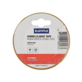 GAMMA dubbelzijdige tape smal 10 m x 25 mm