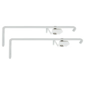 10 cm wandsteun gordijnrail Endless wit 2 stuks