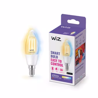 WiZ Connected LED kaars E14 40W filament helder koel tot warmwit licht dimbaar