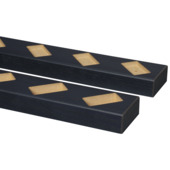 Roomdivider profiel schuin 45° lava eiken 2 stuks