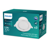 Philips inbouwset LED Diamond 3x3,5W 2700K wit