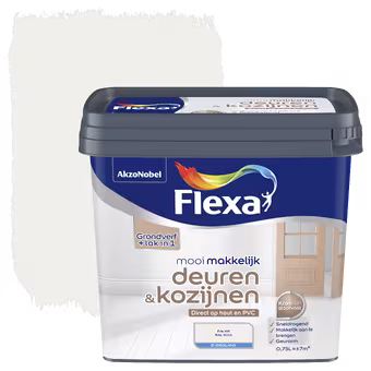 Flexa Mooi Makkelijk deuren & kozijnen lak zijdeglans friswit 750 ml