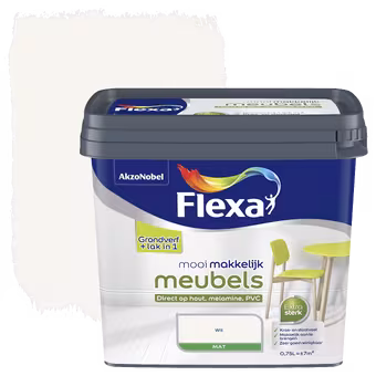 Flexa Mooi Makkelijk meubels primer & lak 2 in 1 mat wit 750 ml