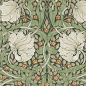 Vliesbehang William Morris at Home Pimpernel Groen (dessin 124242)