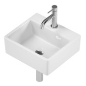 Atlantic handenwasserset Toby rechthoekig wit